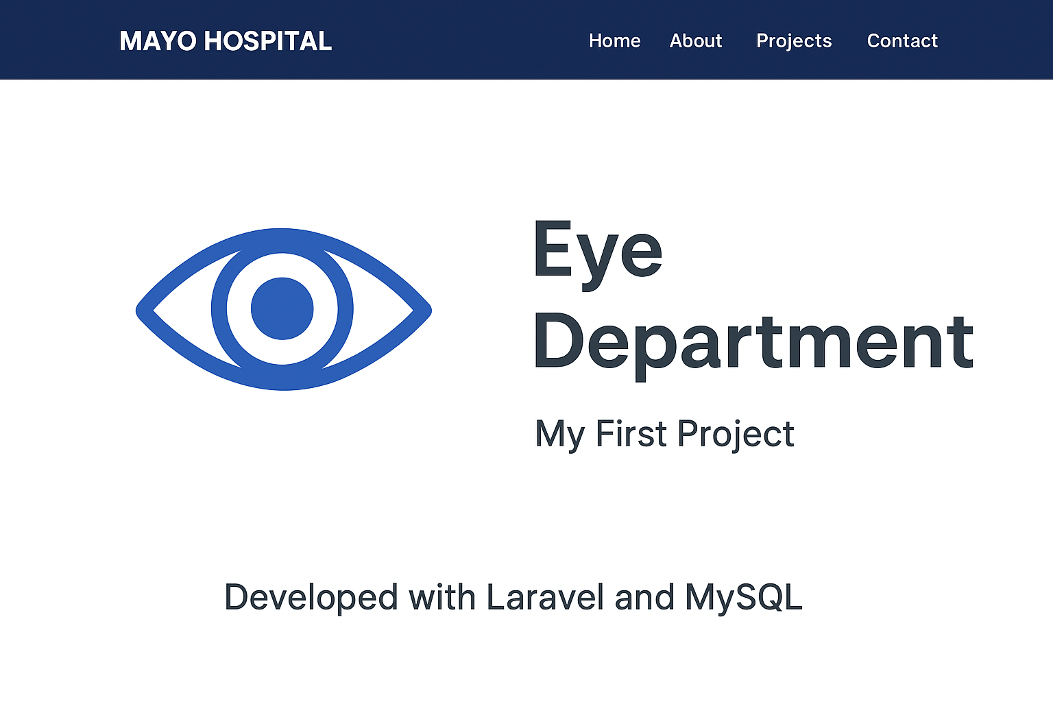 Eye Department Project